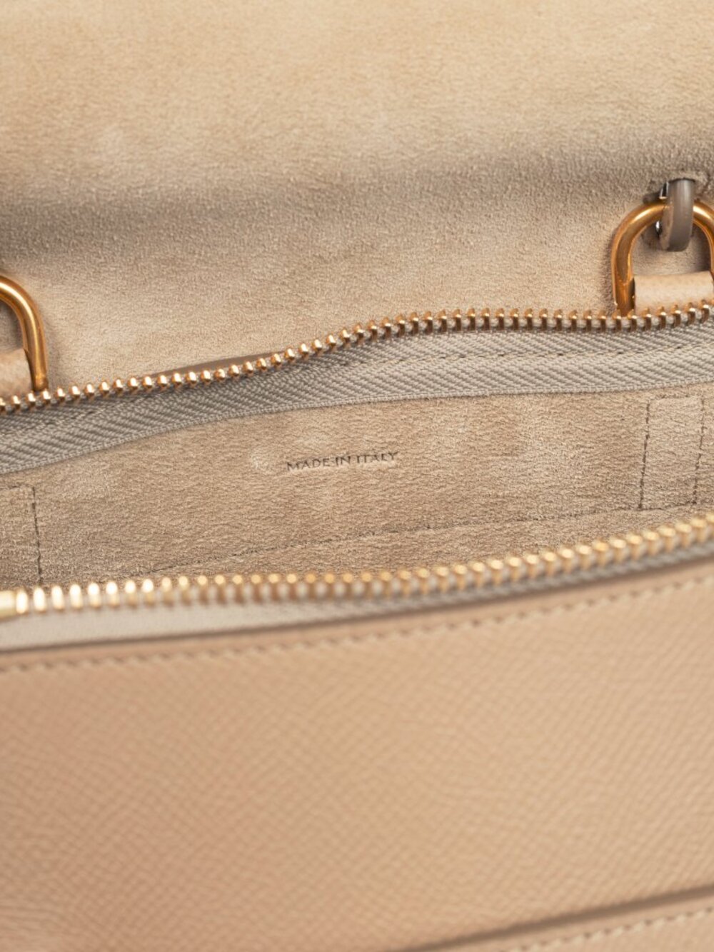 Celine Taupe Grained Calfskin Micro Belt Bag - Picture 13 of 14